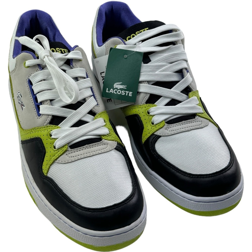Lacoste Mississippi Y28 Leather Tennis Shoes White & Poivron Size 13 NIB